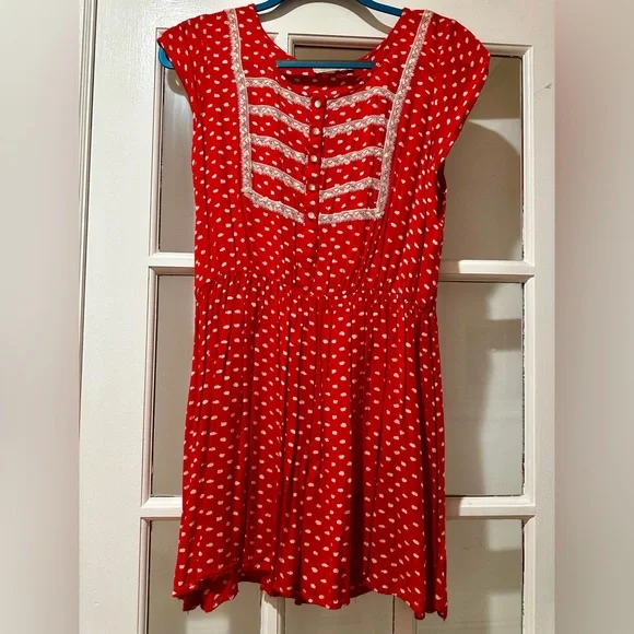 strapless open back dress Marilyn Black/Red Polka Dot Swing Dress by Dolly and Dotty